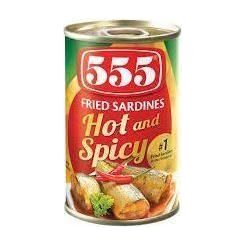 555 Fried Sardines Hot & Spicy 155g