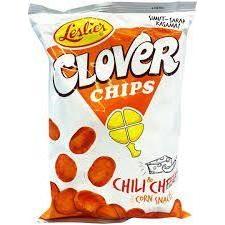 Leslie Clovers Chips Chili & Cheese 145g - Golden Buffalo Grocery Store