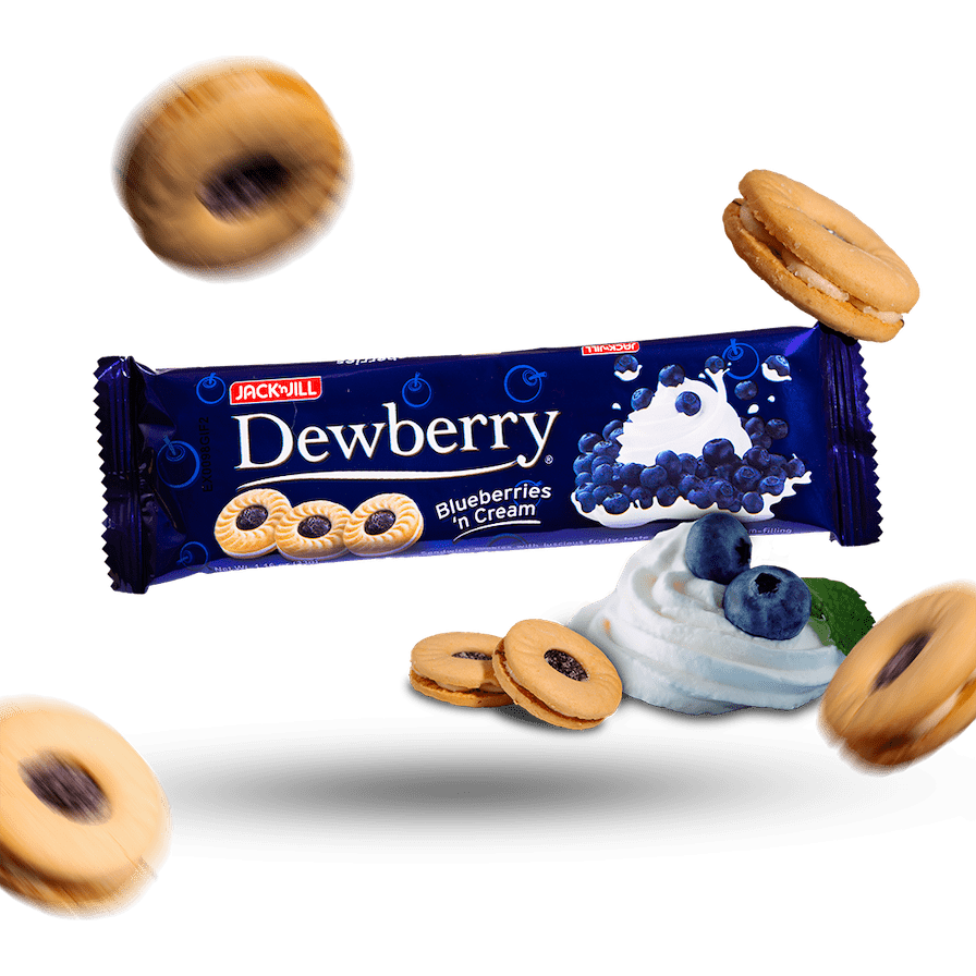 Jack n Jill Dewberry Blueberries n Cream 33g x 10 - Golden Buffalo Grocery Store