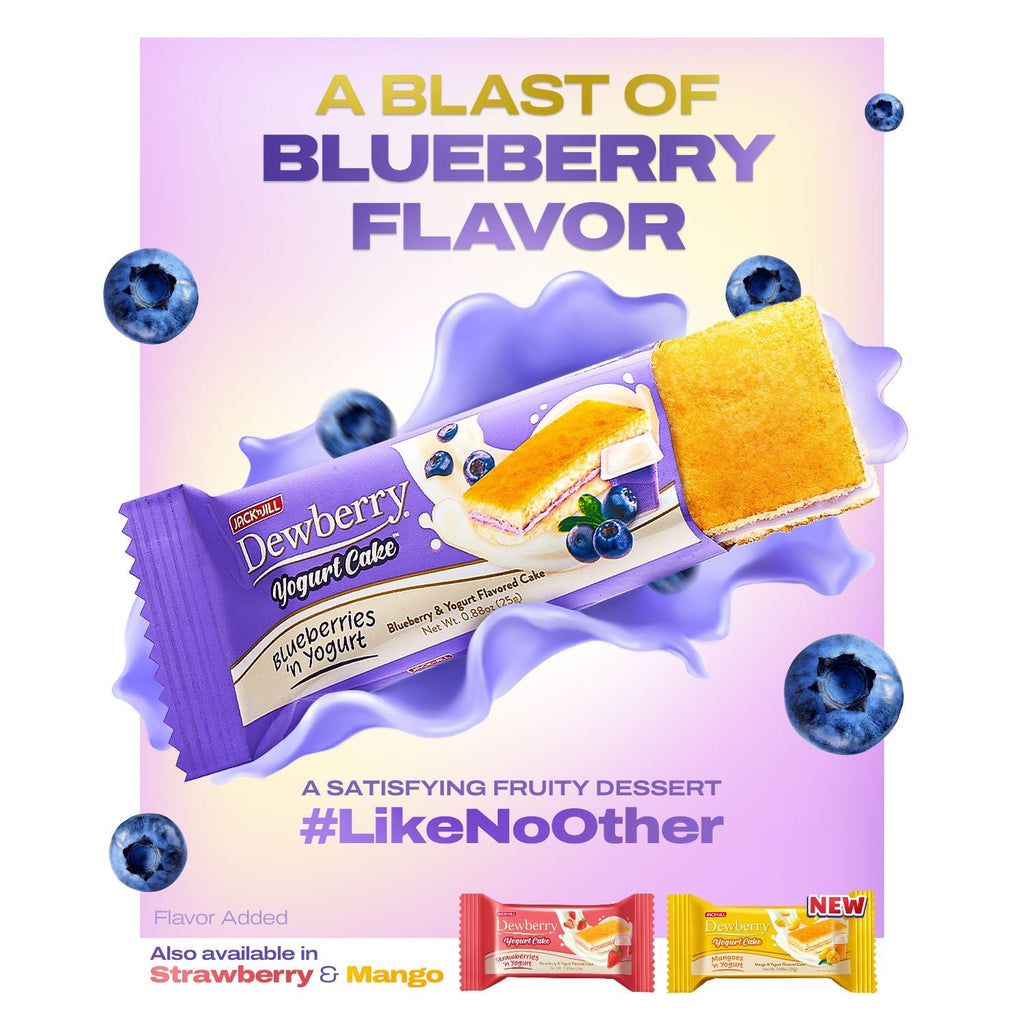 Jack n Jill Dewberry Blueberries n Yoghurt Flavored Cake 25g x 10 - Golden Buffalo Grocery Store