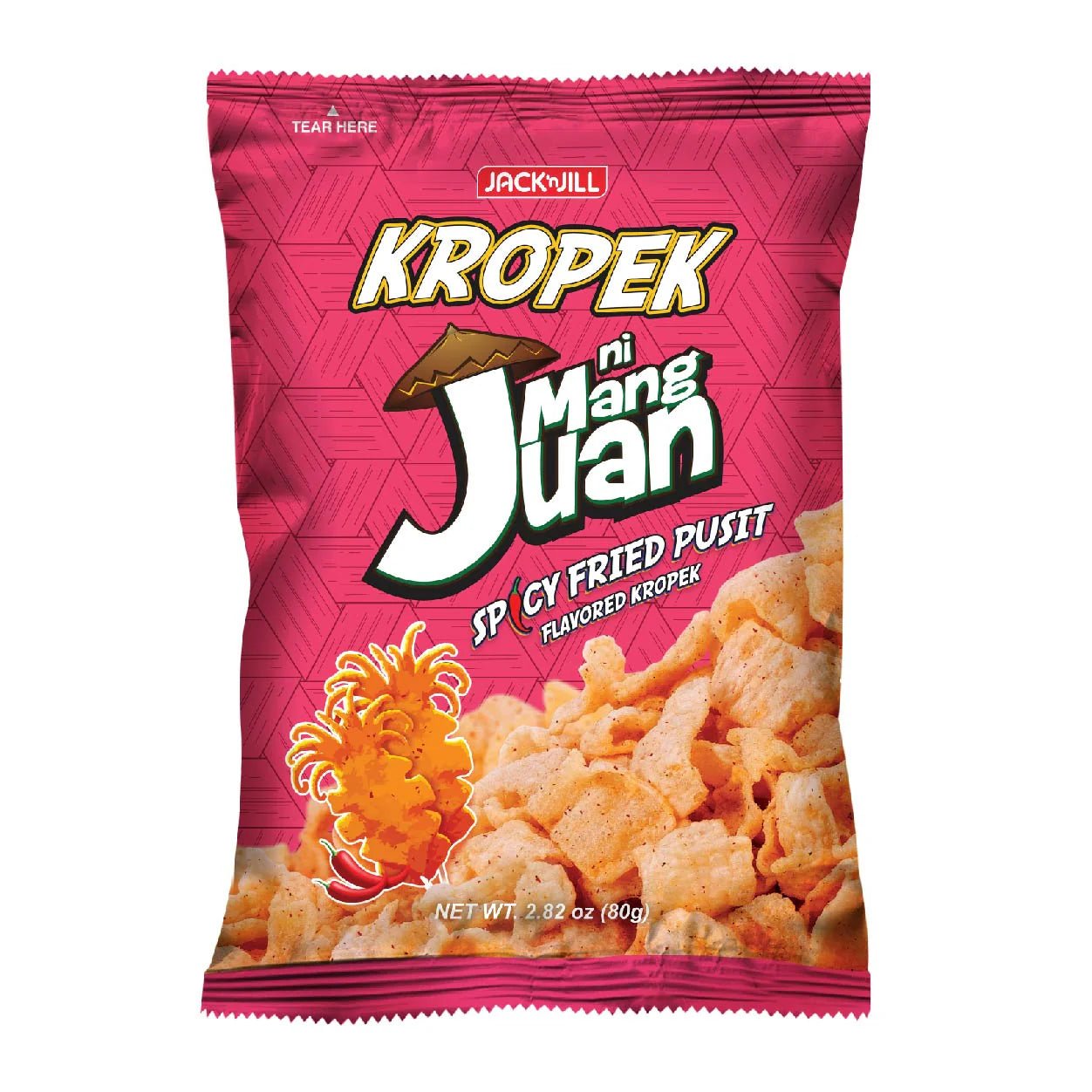 Jack n Jill Mang juan Spicy Fried Pusit Kropek 80g - Golden Buffalo Grocery Store