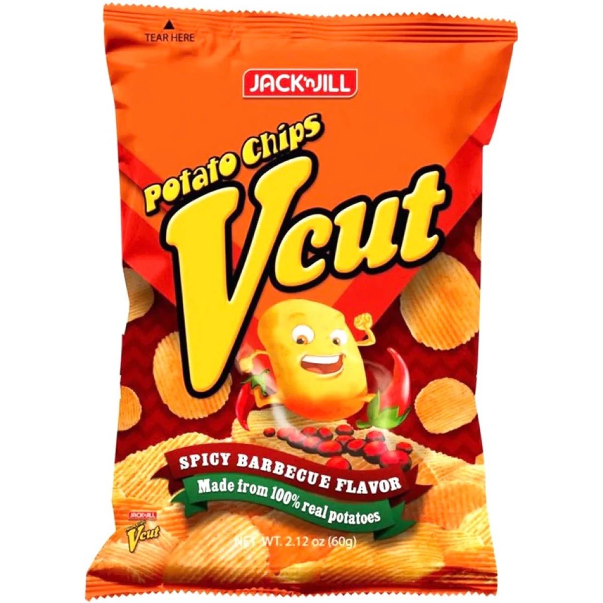 Jack n Jill Potato Chips V Cut Spicy BBQ 60g - Golden Buffalo Grocery Store