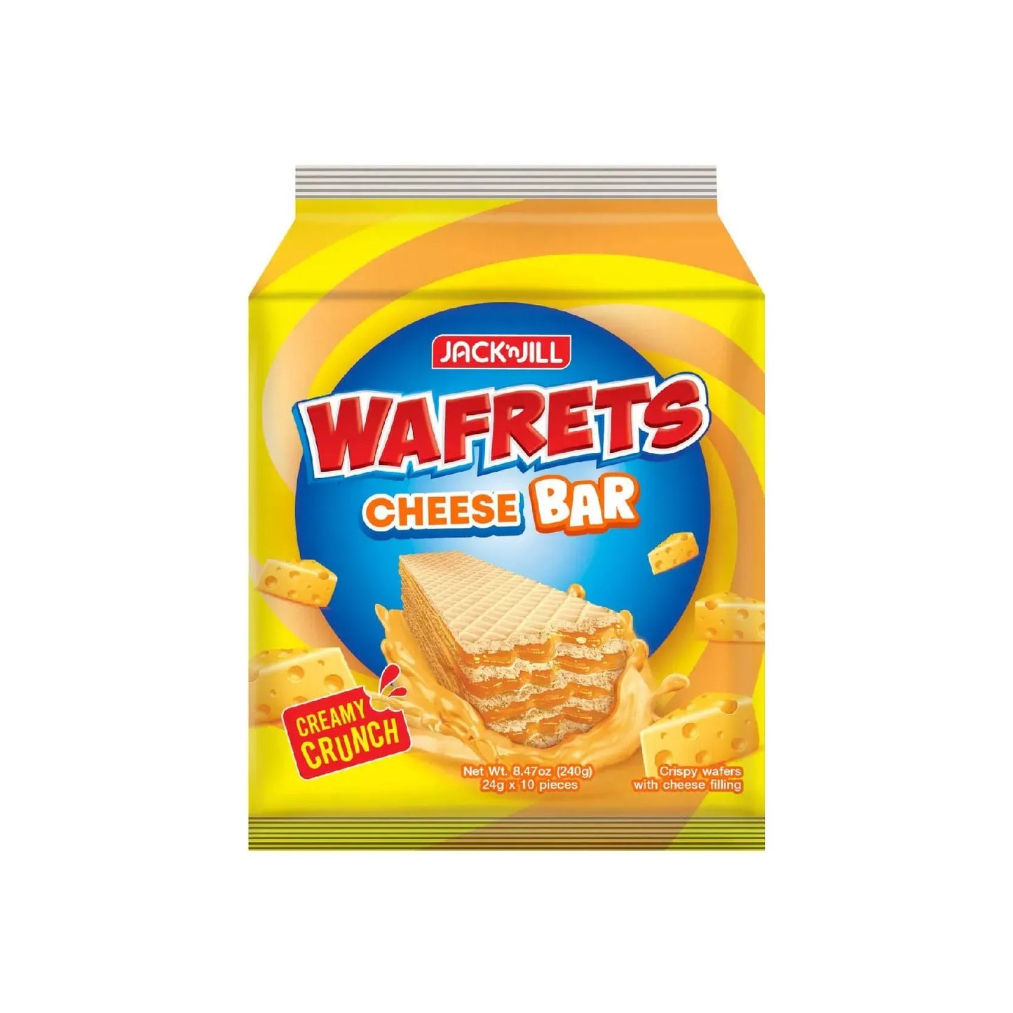 Jack n Jill Wafrets Cheese Bar 24g x 10 - Golden Buffalo Grocery Store