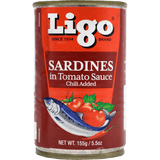 Ligo Sardines in Chili Tomato Sauce 155g - Golden Buffalo Grocery Store
