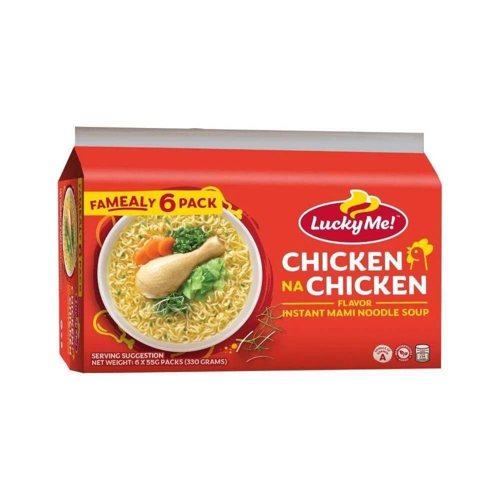 Lucky me Chicken na Chicken 6's 55g - Golden Buffalo Grocery Store