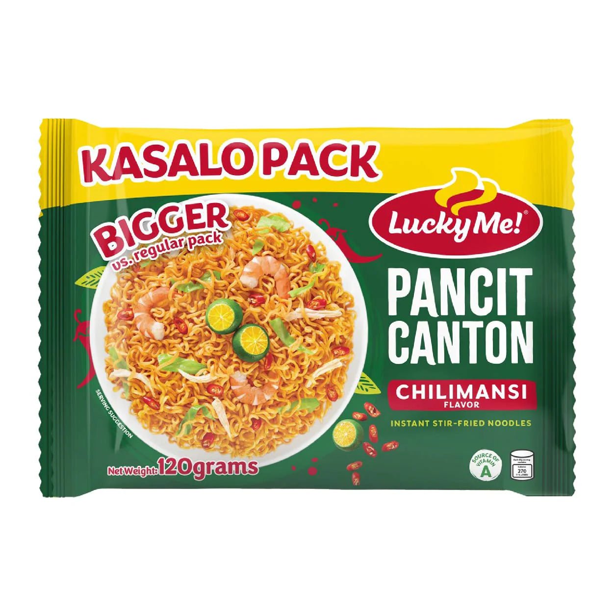 Lucky Me Kasalo Pack Pancit Canton Chilimansi 120g - Golden Buffalo Grocery Store