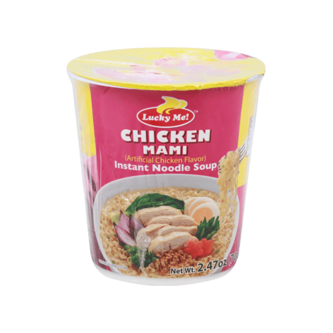 Lucky Me Mami Bowl Noodle Chicken 70g - Golden Buffalo Grocery Store