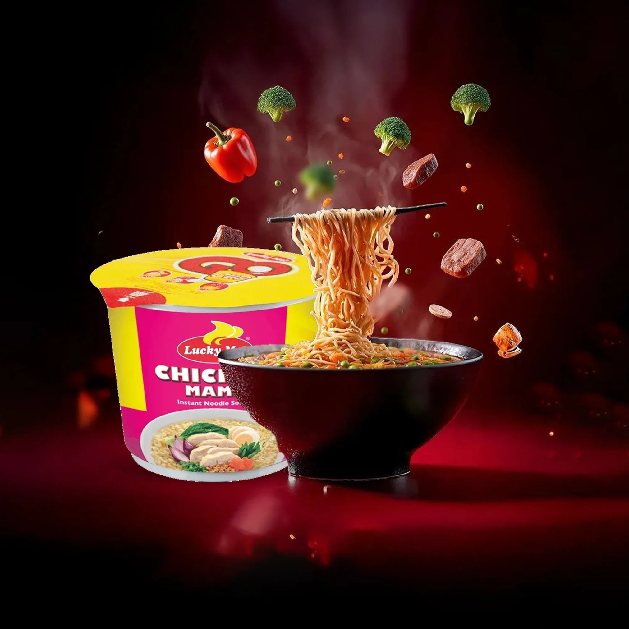 Lucky Me Mini Chicken Mami Bowl Noodle 40g - Golden Buffalo Grocery Store