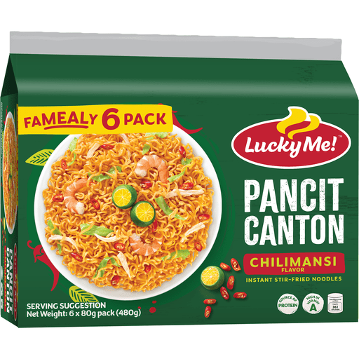 Lucky Me Pancit Canton Chilimansi 6pk - Golden Buffalo Grocery Store