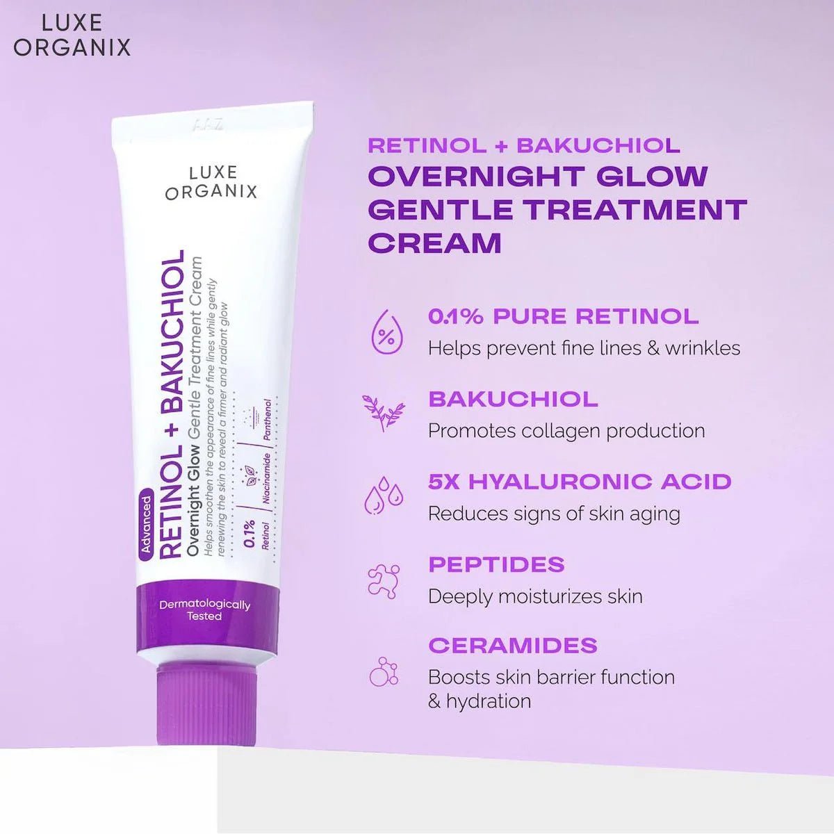 Luxe Organix Retinol + Bakuchiol 30g - Golden Buffalo Grocery Store