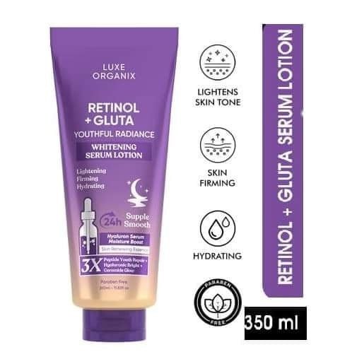 Luxe Organix Retinol + Gluta Whitening Serum Lotion 350ml - Golden Buffalo Grocery Store