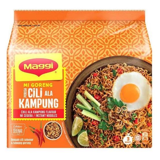 Maggi Mi Goreng Kampung Chili Noodle 77g x 5 - Golden Buffalo Grocery Store