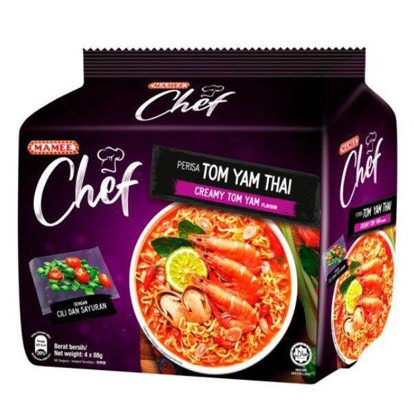 Mamee Chef Tom Yum 4 x 82g - Golden Buffalo Grocery Store