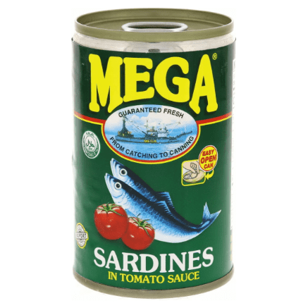 Mega Sardines in Tomato Sauce 155g - Golden Buffalo Grocery Store
