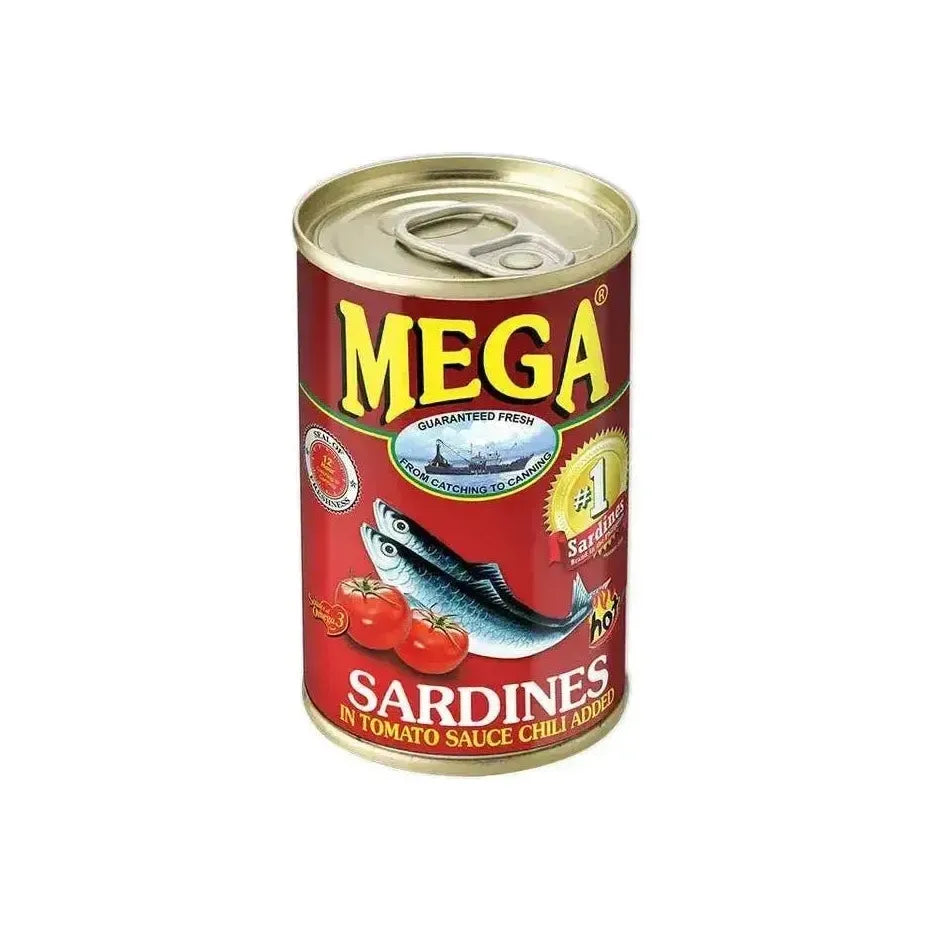 Mega Sardines in Tomato Sauce with Chili 155g - Golden Buffalo Grocery Store