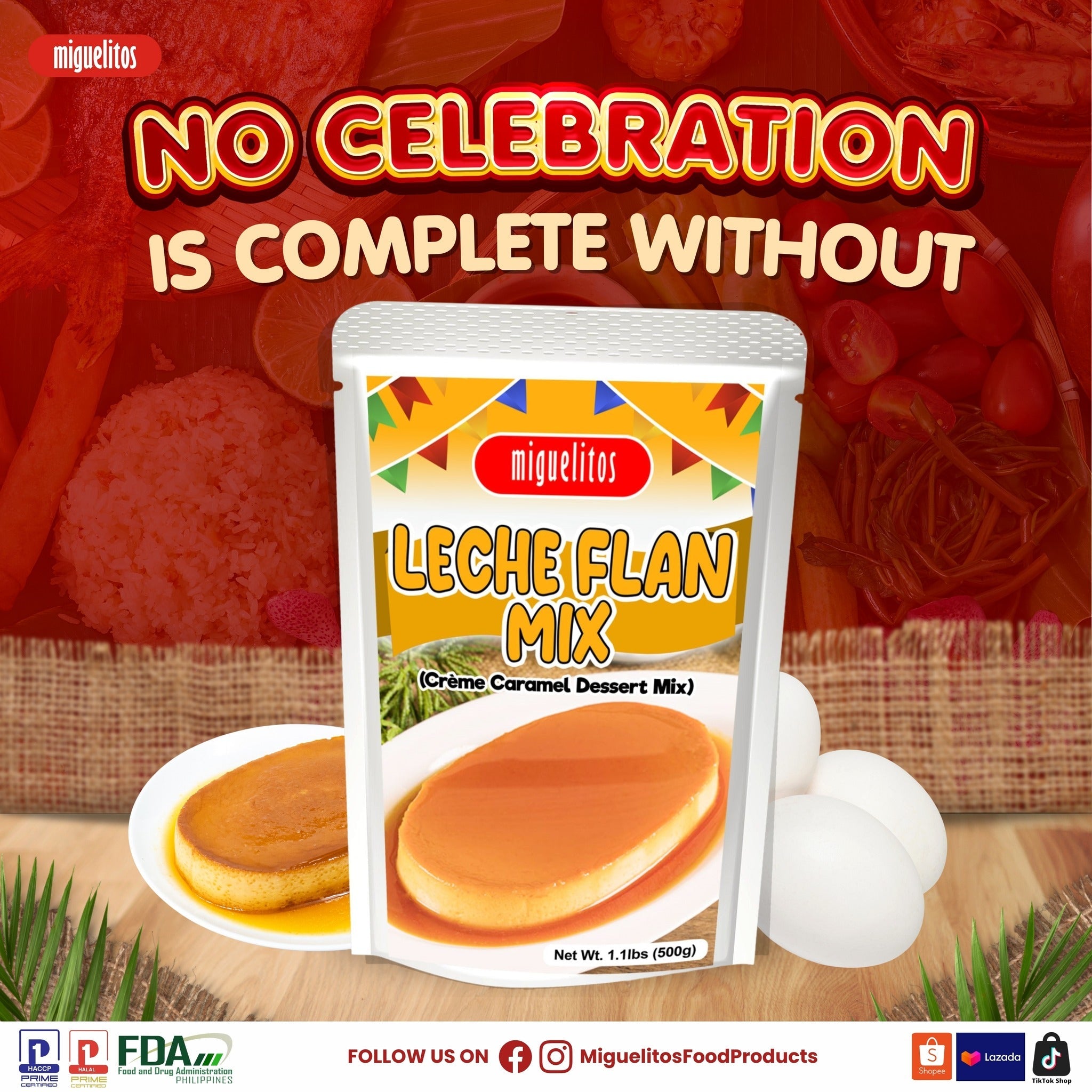 Miguelitos Leche Flan Creme Caramel Dessert Mix 500g - Golden Buffalo Grocery Store