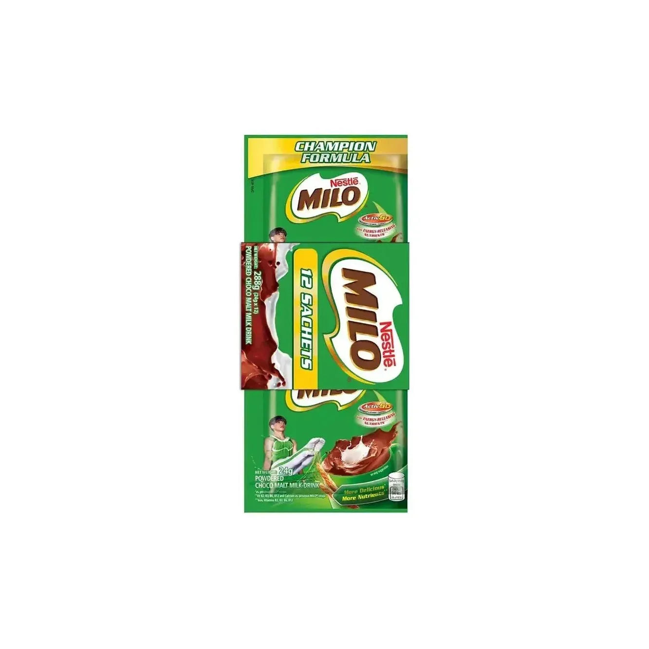 Milo Active Go Choco Malt Powdered 24g x 12 - Golden Buffalo Grocery Store