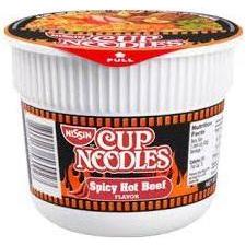 Nissin Mini Cup Spicy Hot Beef 45g - Golden Buffalo Grocery Store