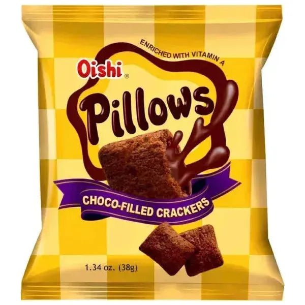 Oishi Pillows Chocolate Crackers 38g - Golden Buffalo Grocery Store