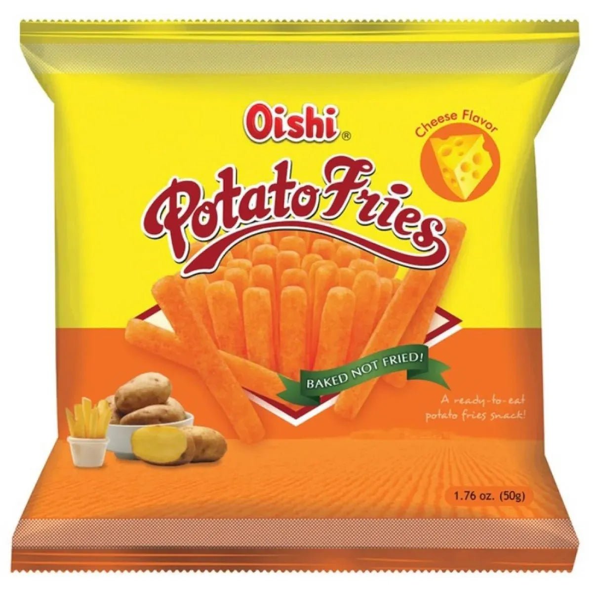 Oishi Potato Fries - Cheese 50g - Golden Buffalo Grocery Store