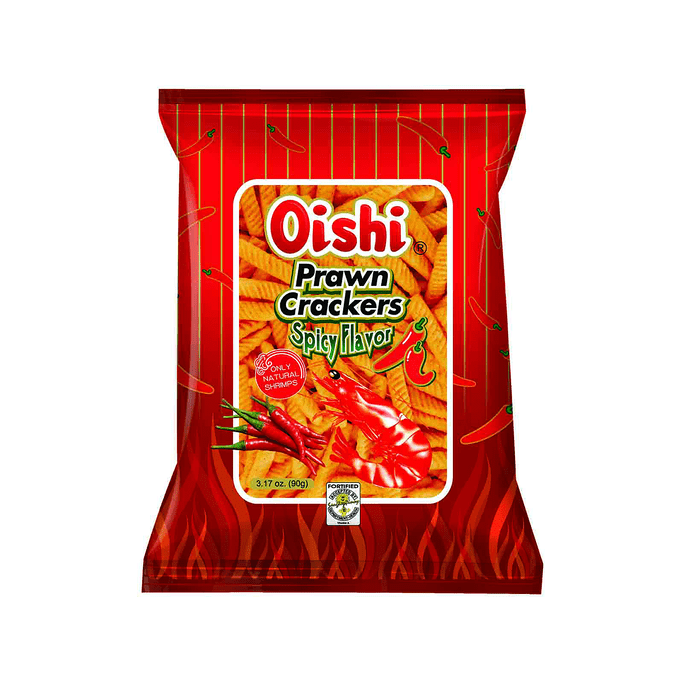Oishi Prawn Crackers Spicy 90g - Golden Buffalo Grocery Store