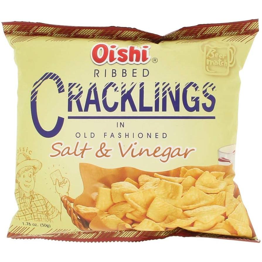 Oishi Ribbed Crackling Salt & Vinegar 50g - Golden Buffalo Grocery Store