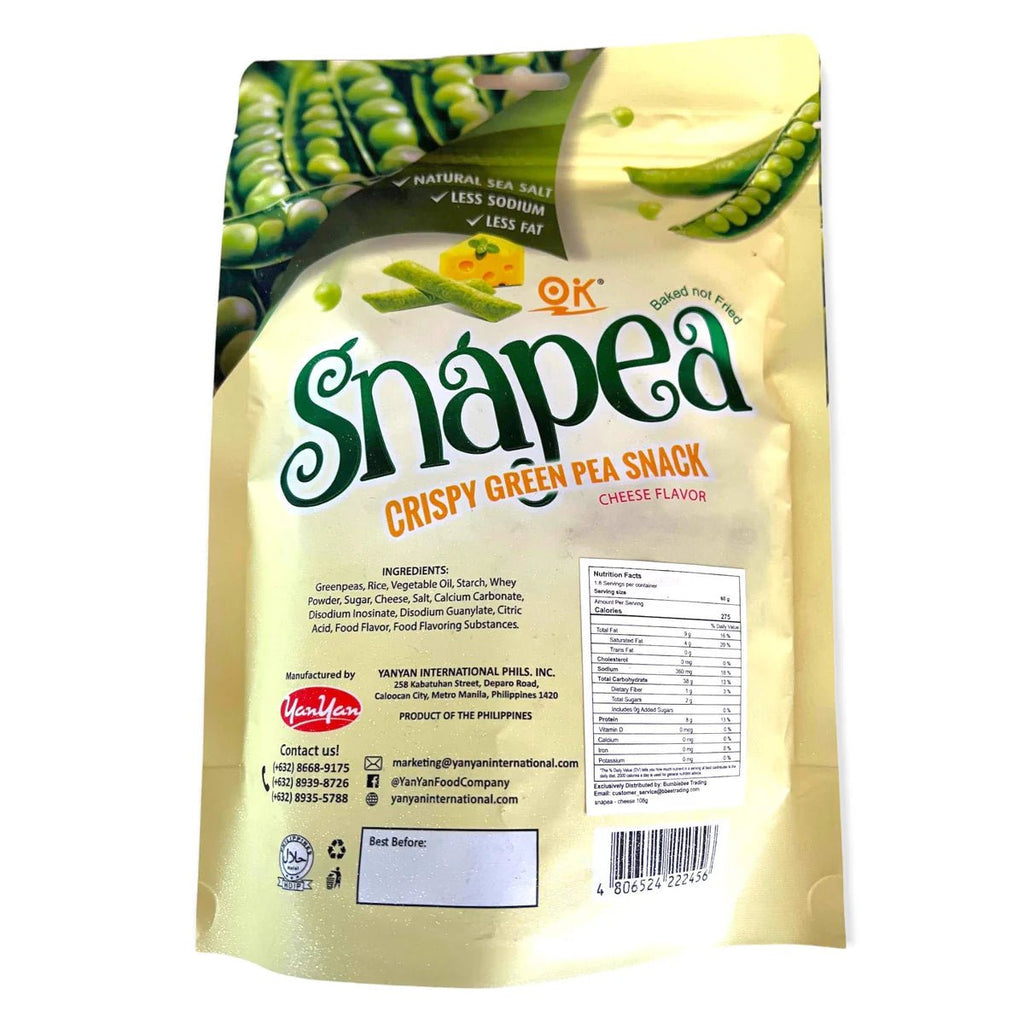 OK Snapea Crispy Green Pea Snack 108g - Cheese - Golden Buffalo Grocery Store