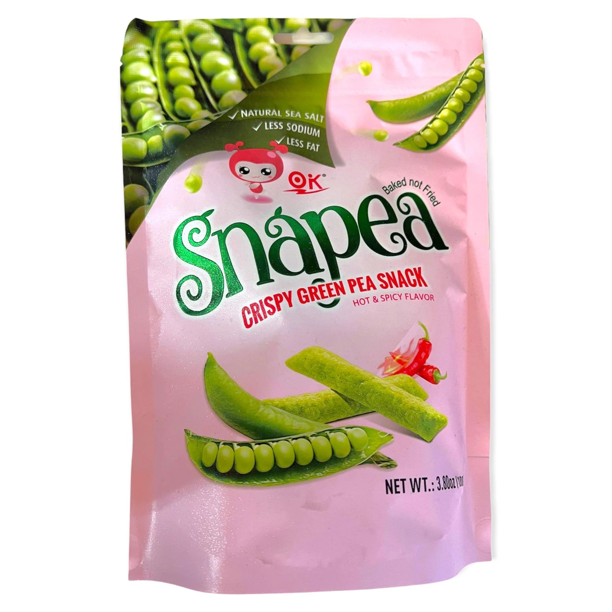 OK Snapea Crispy Green Pea Snack 108g - Hot & Spicy - Golden Buffalo Grocery Store