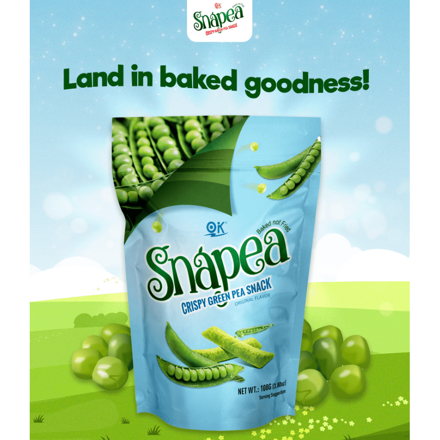 OK Snapea Crispy Green Pea Snack 108g - Original - Golden Buffalo Grocery Store