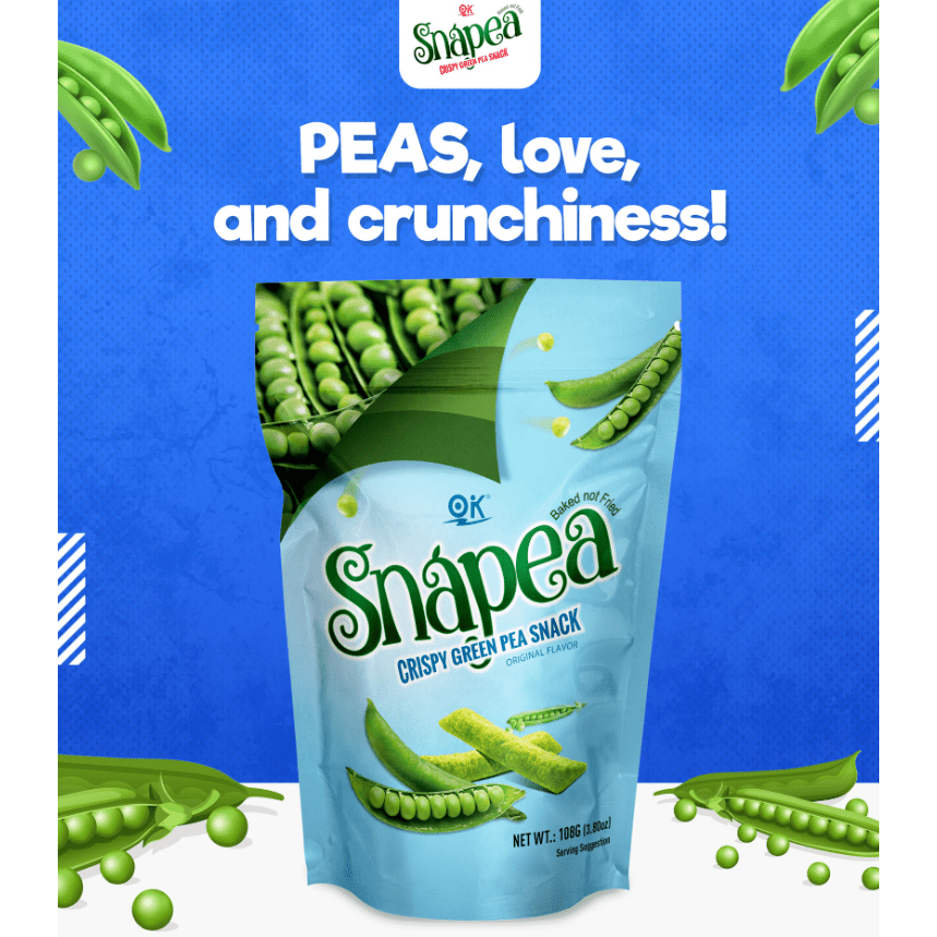 OK Snapea Crispy Green Pea Snack 108g - Original - Golden Buffalo Grocery Store