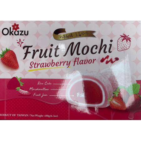 Okazu Fruit Mochi Strawberry 180g - Golden Buffalo Grocery Store