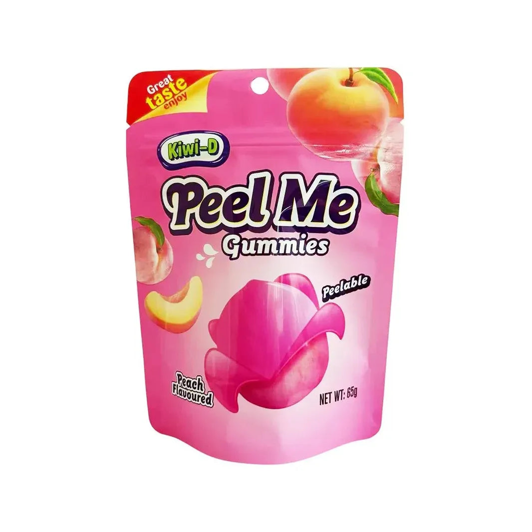 Peel Me Gummy Peach 65g - Golden Buffalo Grocery Store