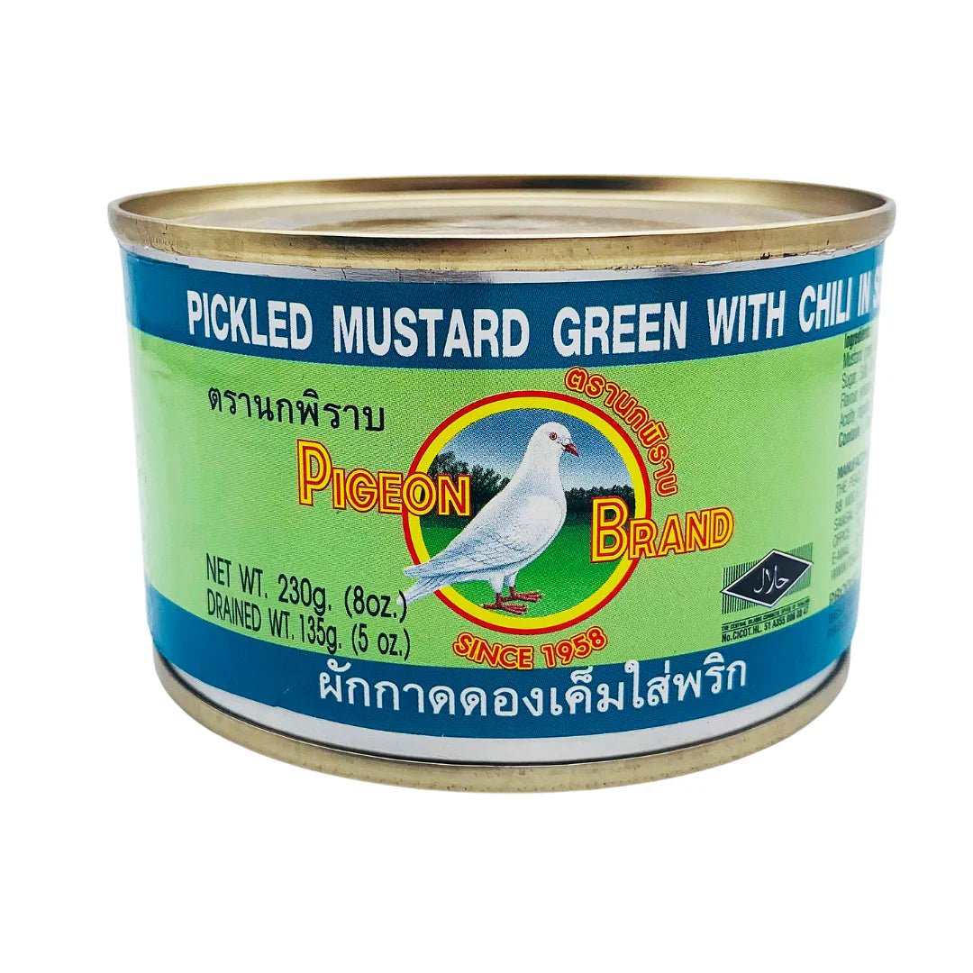 Pigeon Mustard Green Half with Chili in Soy Sauce 140g - Golden Buffalo Grocery Store