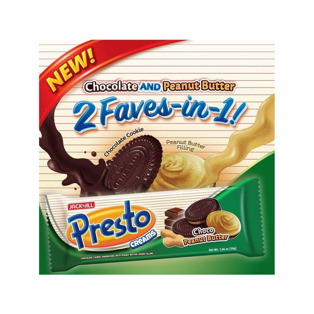 Presto Cream Choco Peanut Butter 30g x 10 - Golden Buffalo Grocery Store
