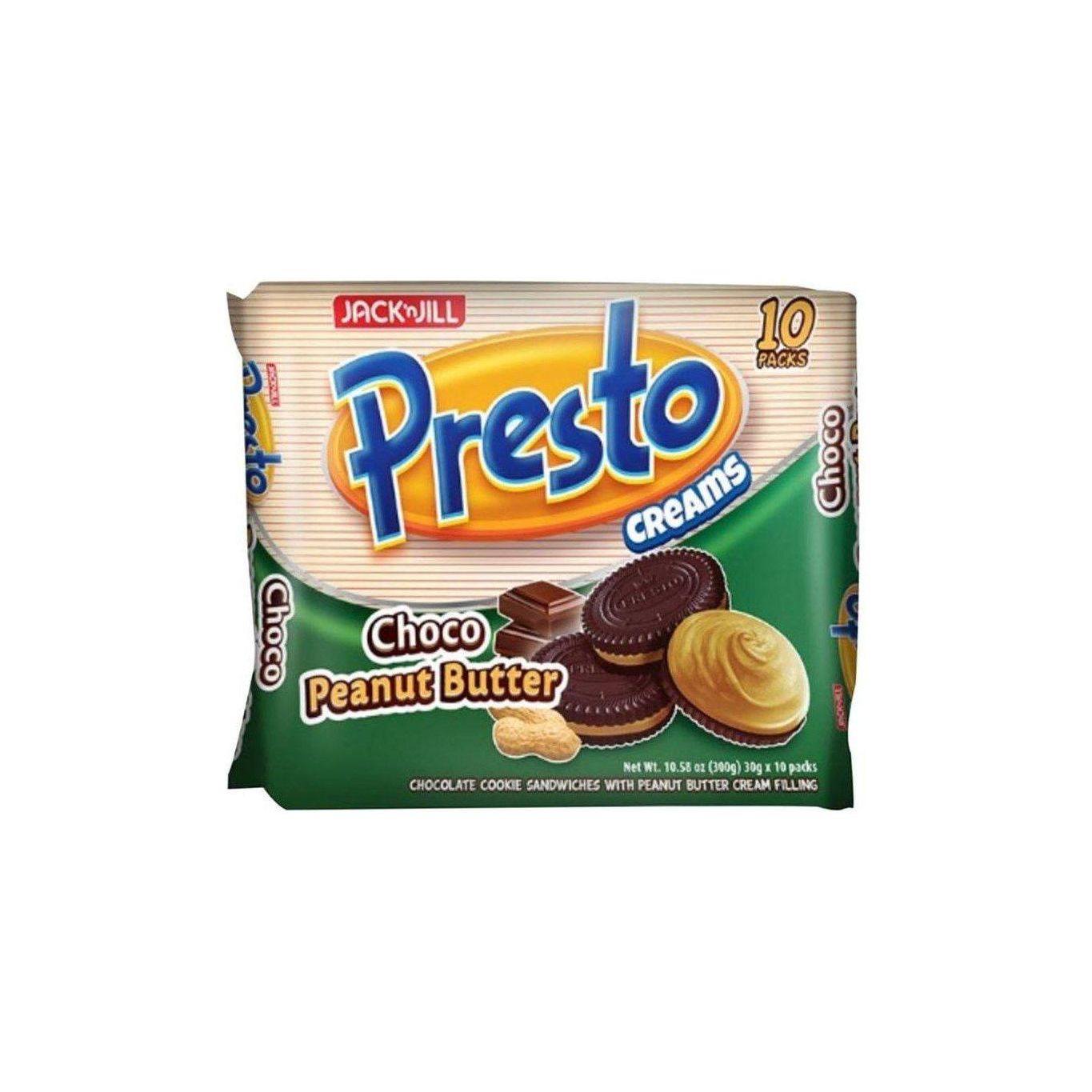 Presto Cream Choco Peanut Butter 30g x 10 - Golden Buffalo Grocery Store