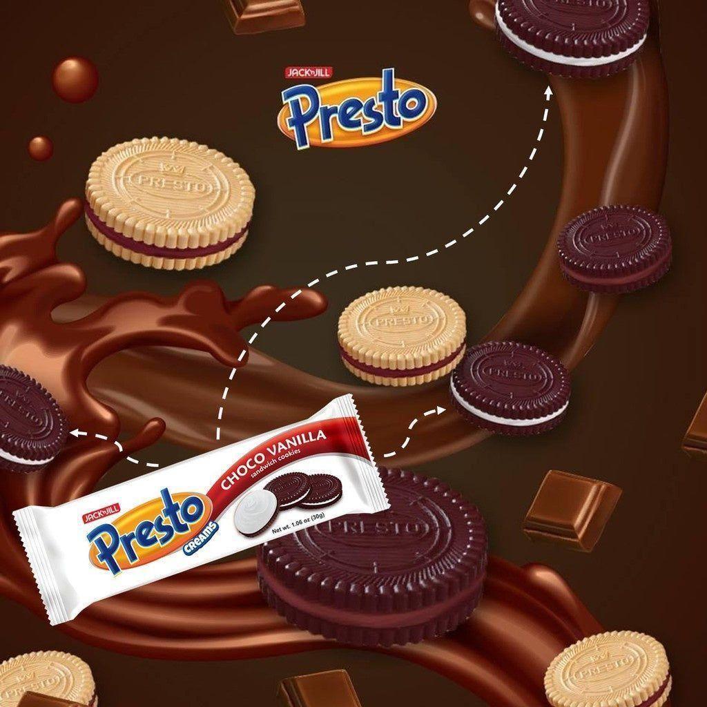 Presto Cream Choco Vanilla 30g x 10 - Golden Buffalo Grocery Store