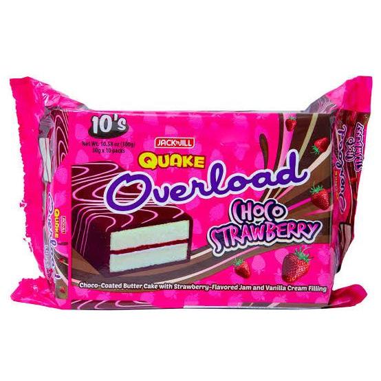 Quake Overload Choco Strawberry 300g - Golden Buffalo Grocery Store