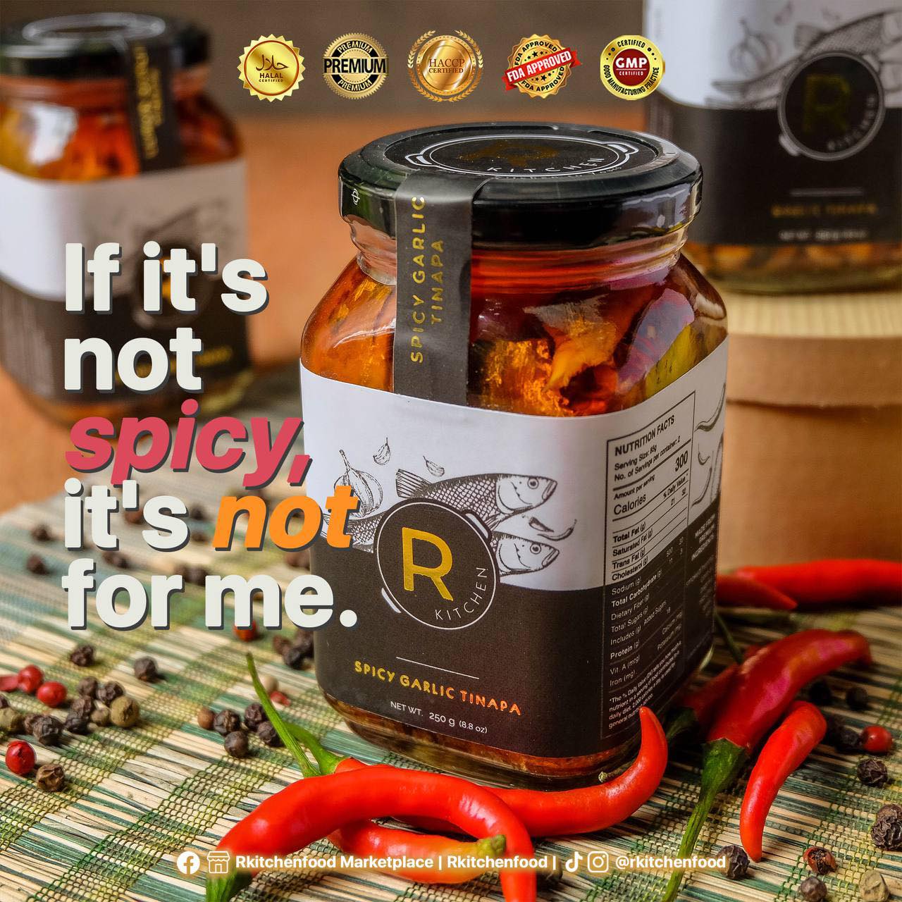 R Kitchen Spicy Garlic Tinapa 250g - Golden Buffalo Grocery Store