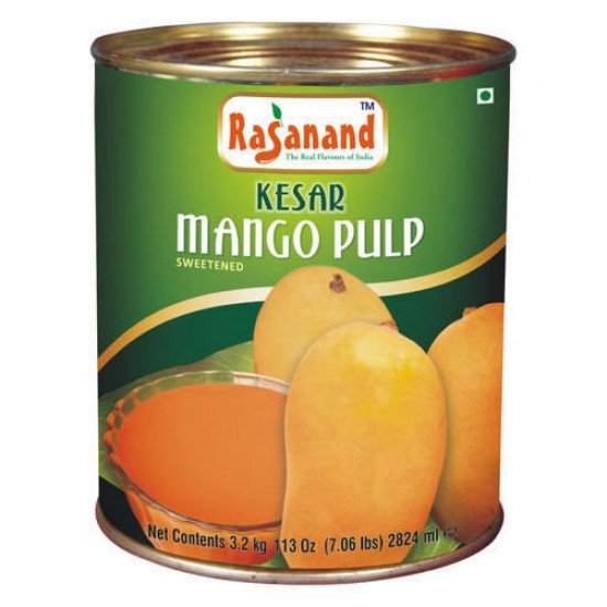 Rasanand Kesar Mango Pulp 850g - Golden Buffalo Grocery Store
