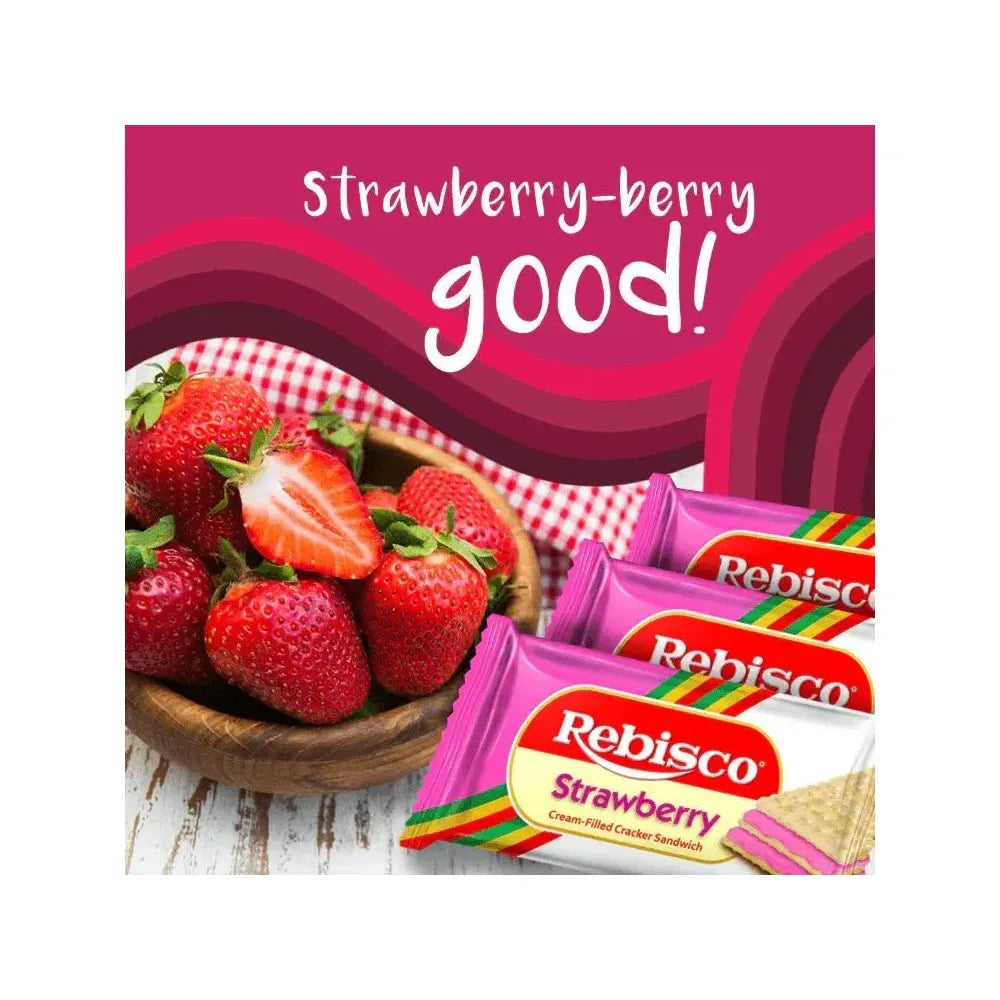 Rebisco Strawberry Cream Filled Cracker Sandwich - Golden Buffalo Grocery Store