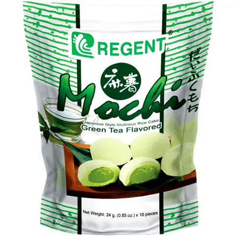 Regent Mochi Japanese Glutinous Rice Cake 240g Green tea - Golden Buffalo Grocery Store