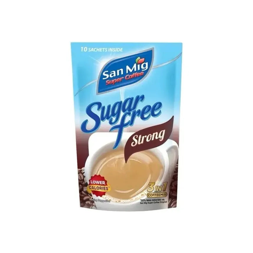 San Mig Sugar Free Strong Coffee 9g x 10 - Golden Buffalo Grocery Store