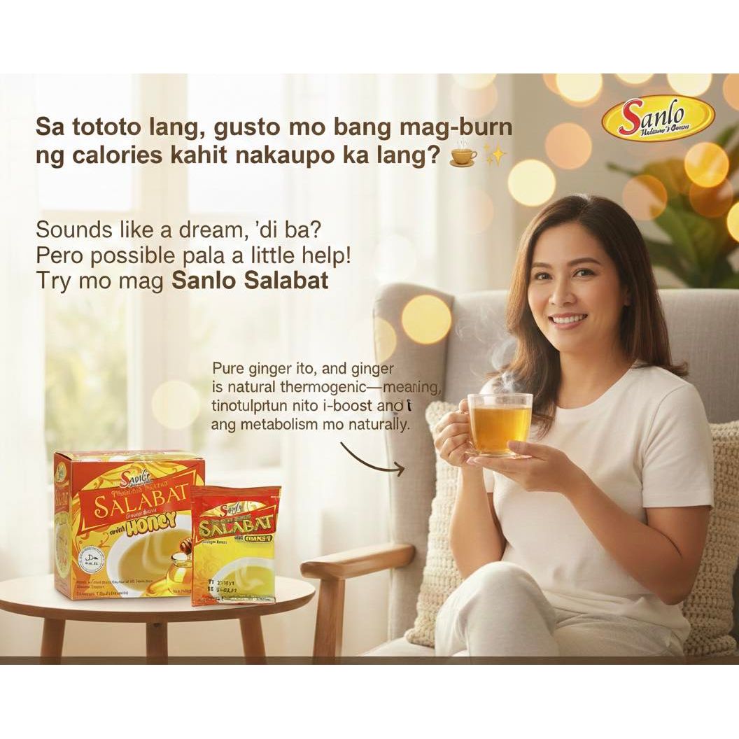 Sanlo Premium Instant Ginger Tea Salabat with Honey 75g - Golden Buffalo Grocery Store