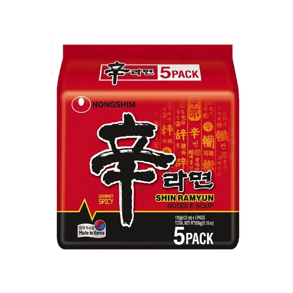 Shin Ramyum Noodle Soup 5 pack 600g - Golden Buffalo Grocery Store