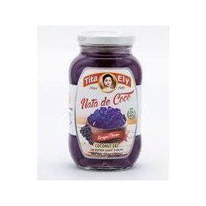 Tita Ely Nata De Coco Coconut Gel 340g - Grape - Golden Buffalo Grocery Store