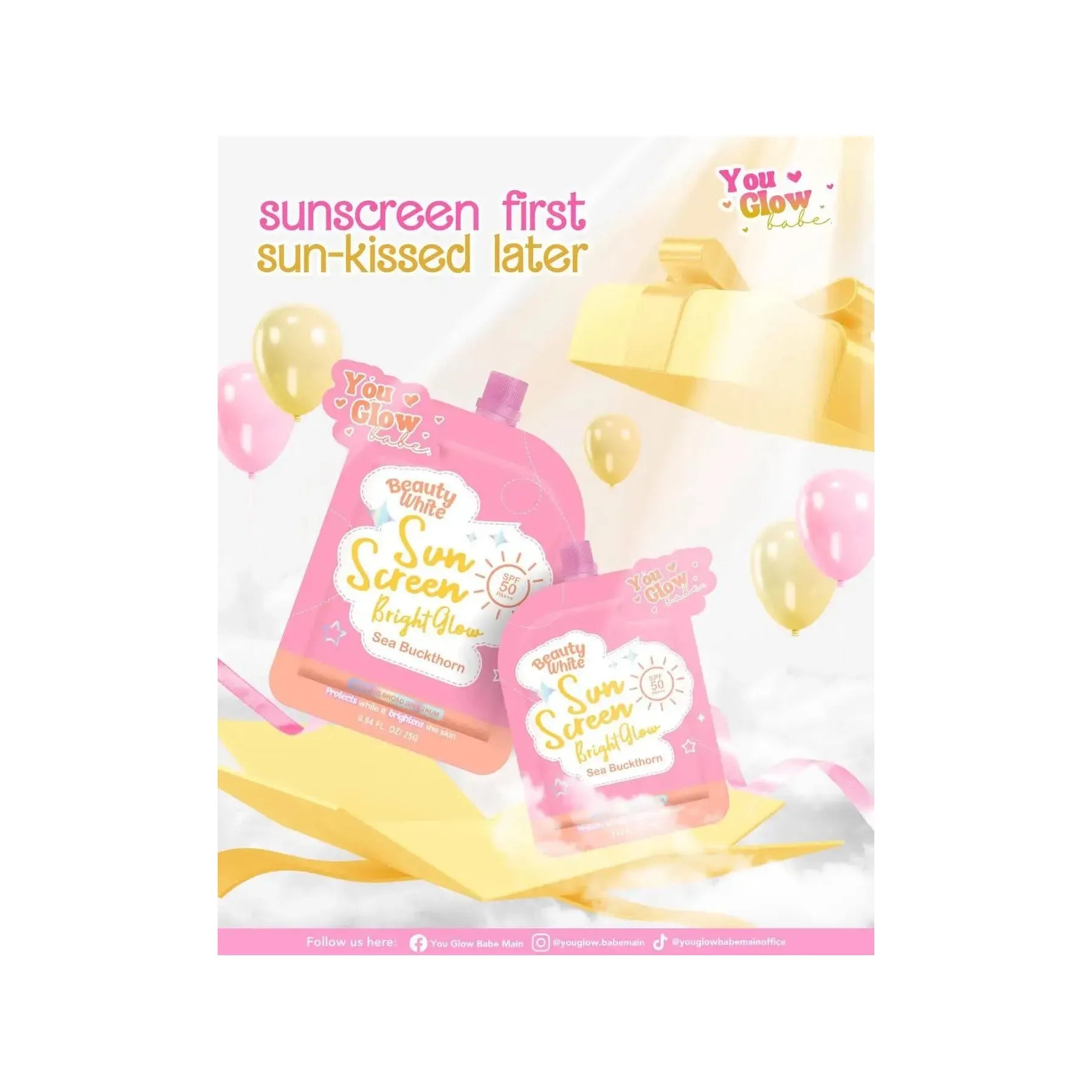 You Glow Babe Sun Screen Bright Glow (Twin Pack) - Golden Buffalo Grocery Store