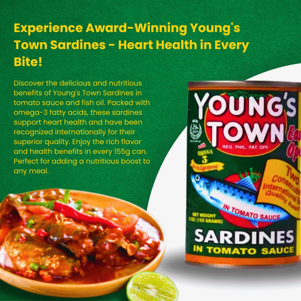 Young's Town Sardines in Tomato Sauce 155g - Golden Buffalo Grocery Store