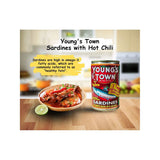 Young's Town Sardines in Tomato Sauce with Hot Chili 155g - Golden Buffalo Grocery Store