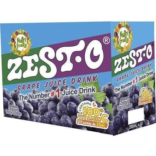 Zest O Grape Juice Box (10 pouches) - Golden Buffalo Grocery Store
